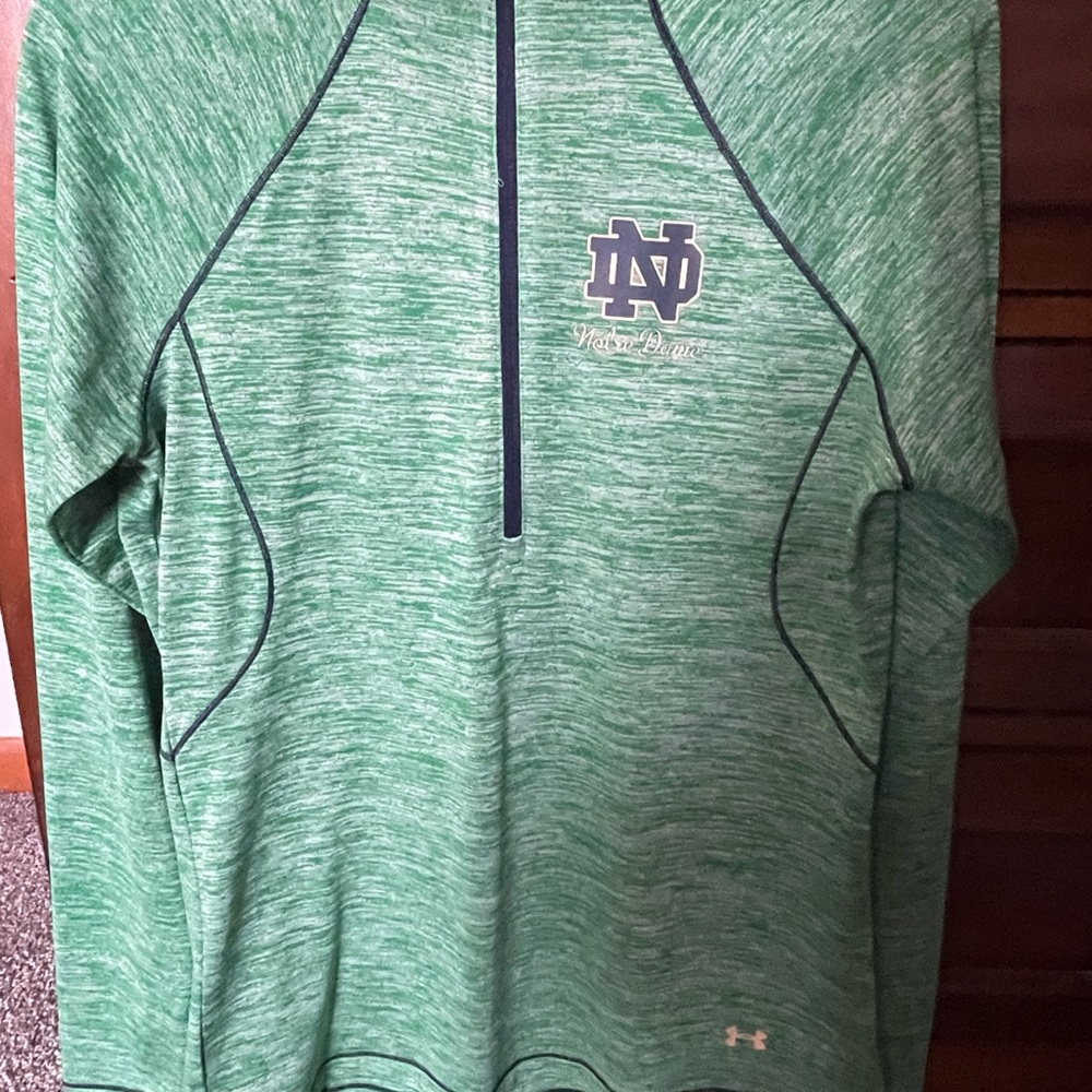 Under Armour Notre Dame Half Zip, Color: Green | Size: M | Women